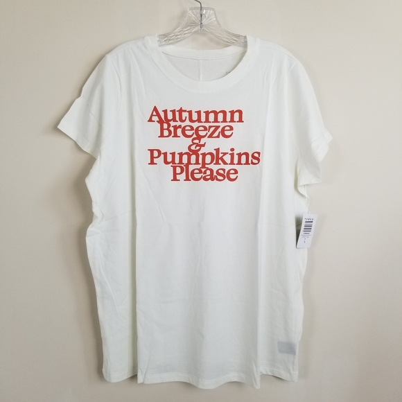 torrid Tops - Torrid Autumn Breeze & Pumpkins Please Crew Neck Tee Shirt Large NWT